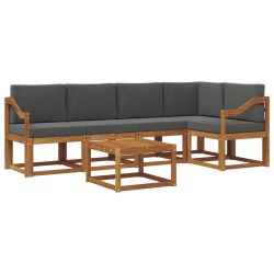 Ensemble de canapés d'extérieur 6 pcs Naturel et Anthracite 527148527148
