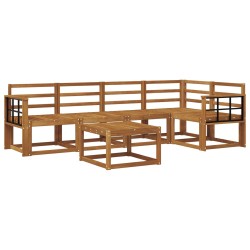 Ensemble de Canapés 6 pcs Naturel Bois d'Acacia Massif 527150527150