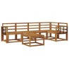 Ensemble de Canapés 6 pcs Naturel Bois d'Acacia Massif 527150527150