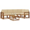Ensemble de canapés d'extérieur 6 pcs Naturel et Beige 527152527152