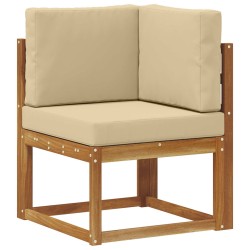 Ensemble de canapés d'extérieur 6 pcs Naturel et Beige 527152527152