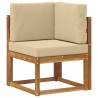 Ensemble de canapés d'extérieur 6 pcs Naturel et Beige 527152527152