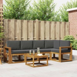 Ensemble de canapés d'extérieur 6 pcs Naturel et Anthracite 527153527153