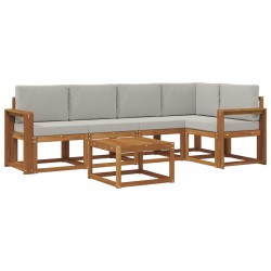 Ensemble de canapés d'extérieur 6 pcs Gris Naturel et Clair 527154527154