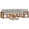 Ensemble de canapés d'extérieur 6 pcs Gris Naturel et Clair 527154527154