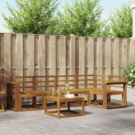 Ensemble de Canapés 6 pcs Naturel Bois d'Acacia Massif 527156527156