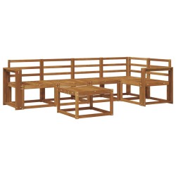 Ensemble de Canapés 6 pcs Naturel Bois d'Acacia Massif 527156527156