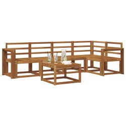 Ensemble de Canapés 6 pcs Naturel Bois d'Acacia Massif 527156527156