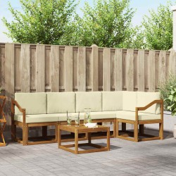 Ensemble de canapés d'extérieur 6 pcs Naturel et Crème 527157527157