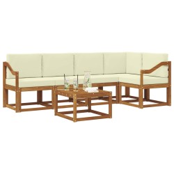 Ensemble de canapés d'extérieur 6 pcs Naturel et Crème 527157527157