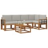 Ensemble de canapés d'extérieur 6 pcs Gris Naturel et Clair 527158527158