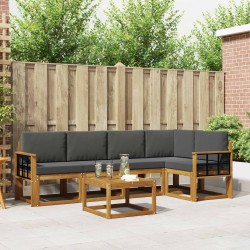 Ensemble de canapés d'extérieur 6 pcs Naturel et Anthracite 527159527159