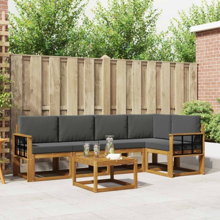 Ensemble de canapés d'extérieur 6 pcs Naturel et Anthracite 527159527159