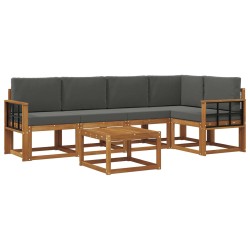 Ensemble de canapés d'extérieur 6 pcs Naturel et Anthracite 527159527159