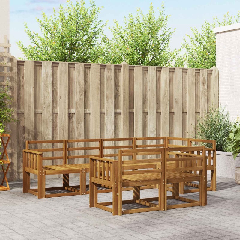 Ensemble de canapés d'extérieur 7 pcs Naturel 527160527160