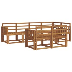 Ensemble de canapés d'extérieur 7 pcs Naturel 527160527160