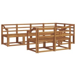 Ensemble de canapés d'extérieur 7 pcs Naturel 527162527162