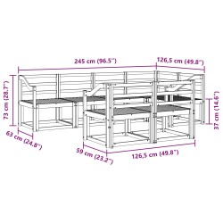 Ensemble de canapés d'extérieur 7 pcs Naturel 527162527162