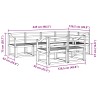 Ensemble de canapés d'extérieur 7 pcs Naturel 527162527162
