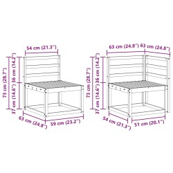 Ensemble de canapés d'extérieur 7 pcs Naturel 527162527162