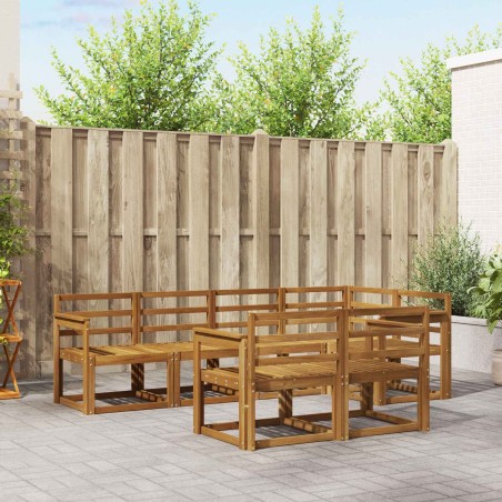 Ensemble de canapés d'extérieur 7 pcs Naturel 527164527164