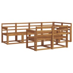 Ensemble de canapés d'extérieur 7 pcs Naturel 527164527164