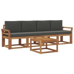 Ensemble de canapés d'extérieur 5 pcs Naturel et Anthracite 527170527170