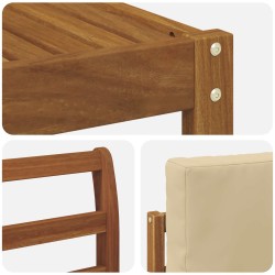 Ensemble de canapés d'extérieur 5 pcs Naturel et Beige 527171527171