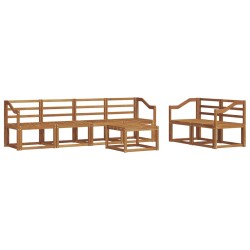 Ensemble de canapés d'extérieur 7 pcs Naturel 527173527173