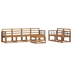 Ensemble de canapés d'extérieur 7 pcs Naturel 527174527174