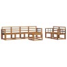 Ensemble de canapés d'extérieur 7 pcs Naturel 527174527174