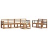 Ensemble de canapés d'extérieur 7 pcs Naturel 527174527174