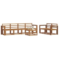 Ensemble de canapés d'extérieur 7 pcs Naturel 527175527175