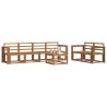 Ensemble de canapés d'extérieur 7 pcs Naturel 527175527175