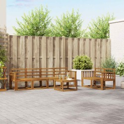 Ensemble de canapés d'extérieur 7 pcs Naturel 527177527177