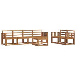 Ensemble de canapés d'extérieur 7 pcs Naturel 527177527177
