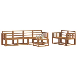 Ensemble de canapés d'extérieur 7 pcs Naturel 527177527177