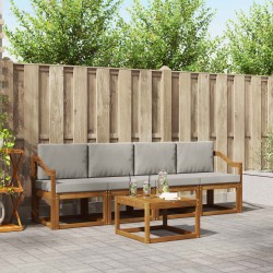 Ensemble de canapés d'extérieur 5 pcs Gris Naturel et Clair 527178527178