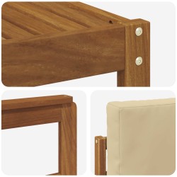 Ensemble de canapés d'extérieur 5 pcs Naturel et Beige 527180527180