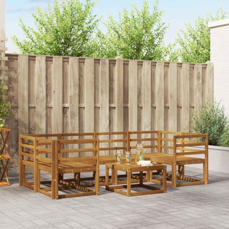 Ensemble de canapés d'extérieur 7 pcs Naturel 527181527181