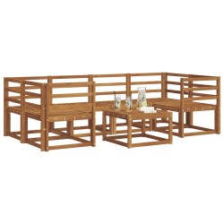 Ensemble de canapés d'extérieur 7 pcs Naturel 527181527181