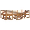 Ensemble de canapés d'extérieur 7 pcs Naturel 527182527182