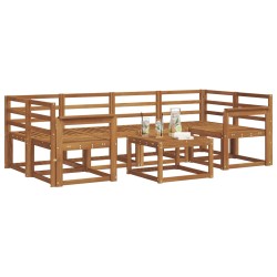 Ensemble de canapés d'extérieur 7 pcs Naturel 527182527182