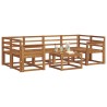 Ensemble de canapés d'extérieur 7 pcs Naturel 527182527182
