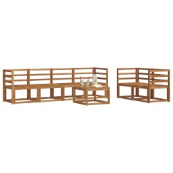 Ensemble de canapés d'extérieur 7 pcs Naturel 527183527183