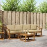 Ensemble de canapés d'extérieur 5 pcs Naturel et Beige 527184527184