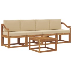 Ensemble de canapés d'extérieur 5 pcs Naturel et Beige 527184527184