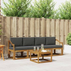 Ensemble de canapés d'extérieur 5 pcs Naturel et Anthracite 527185527185