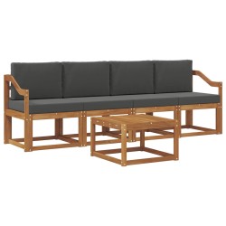 Ensemble de canapés d'extérieur 5 pcs Naturel et Anthracite 527185527185