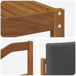 Ensemble de canapés d'extérieur 5 pcs Naturel et Anthracite 527185527185